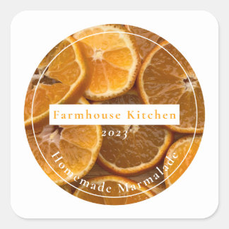 Homemade Customizable Marmalade Jam Sticker スクエアシール