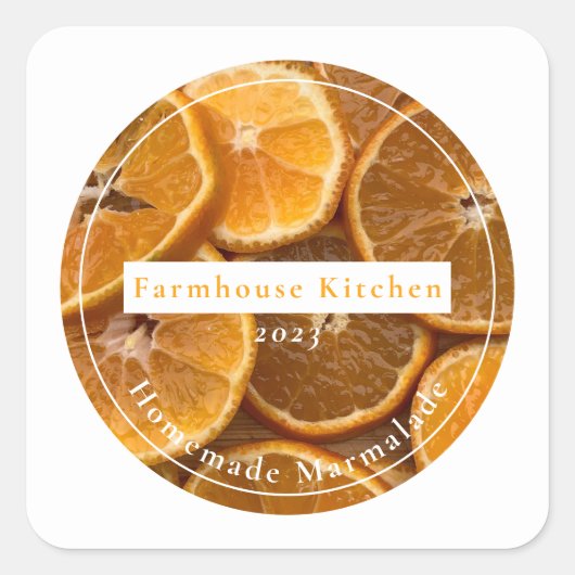 Homemade Customizable Marmalade Jam Sticker スクエアシール (正面)