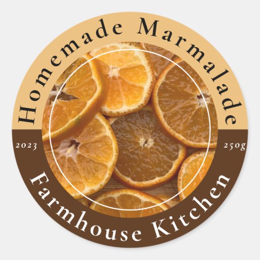 Homemade Customizable Marmalade Jam Sticker ラウンドシール (正面)