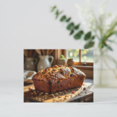 Homemade Date Nut Bread Recipe ポストカード (スタンド正面)