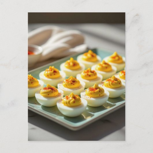 Homemade Deviled Eggs Recipe Card ポストカード (正面)