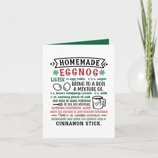 Homemade eggnog recipe customizable シーズンカード (正面)