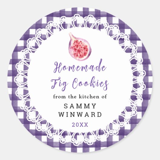 Homemade Fig Cookies Label ラウンドシール (正面)
