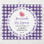 Homemade Fig Liqueur Label リキュールボトルラベル (シングルラベル)