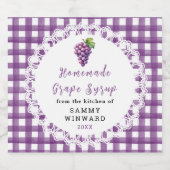 Homemade Grape Syrup Bottle Label リキュールボトルラベル (シングルラベル)