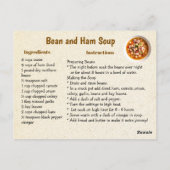Homemade Ham and Bean Soup Recipe ポストカード (裏面)