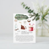Homemade Hot Chocolate Recipe | Holiday ポストカード (スタンド正面)