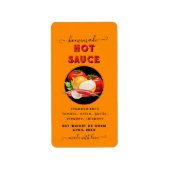 Homemade hot sauce orange label ラベル (正面)