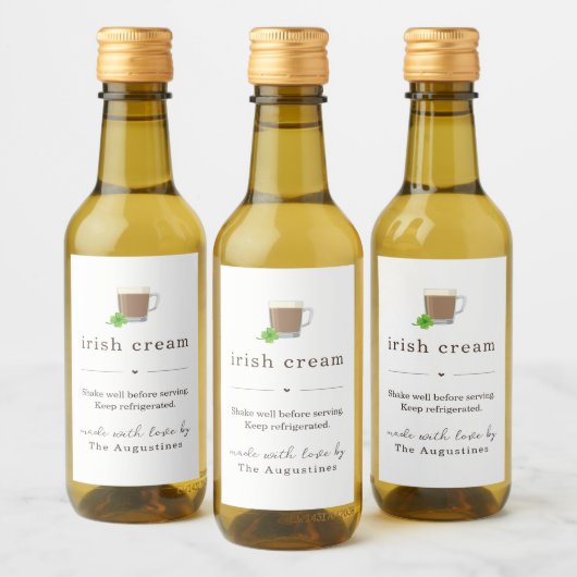 Homemade Irish Cream Liqueur Bottle Label ワインラベル (ボトル)