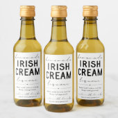 Homemade Irish Cream Liqueur Bottle Label ワインラベル (ボトル)