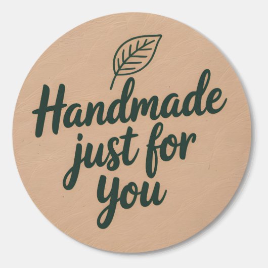 Homemade Just for You ステッカー – シンプルなデザイン (正面)