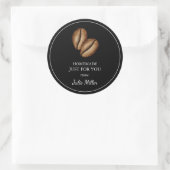 Homemade just for you coffee label ラウンドシール (バッグ)
