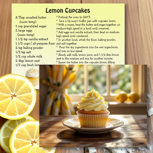Homemade Lemon Cupcake Recipe ポストカード