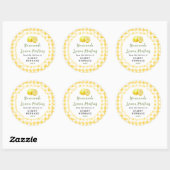 Homemade Lemon Muffin Label ラウンドシール (シート)