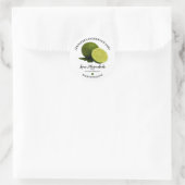 Homemade Lime Marmalade Jam Jar Label ラウンドシール (バッグ)