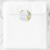 Homemade Limoncello Bridal Shower Thank you ラウンドシール (バッグ)