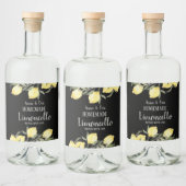 Homemade Limoncello Elegant Modern Wedding リキュールボトルラベル (ボトル)