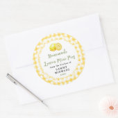 Homemade Mini Lemon Pie Label ラウンドシール (封筒)