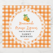 Homemade Orange Liqueur Label リキュールボトルラベル (シングルラベル)