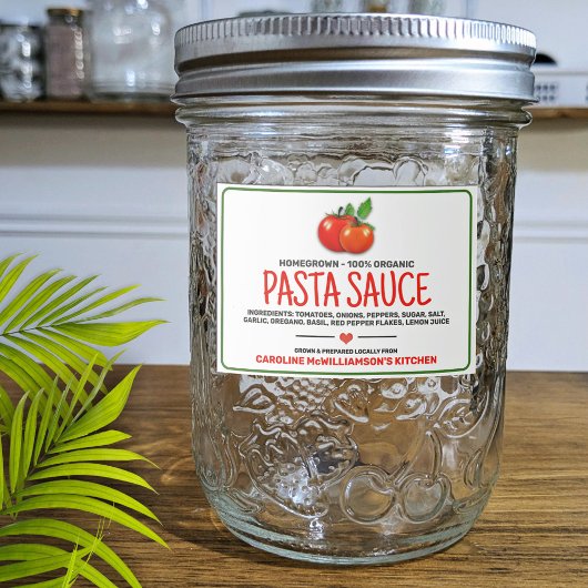 Homemade Pasta Sauce Canned Food Label フードラベル