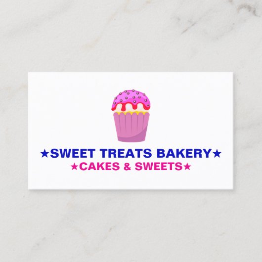 Homemade Pastry Chef | Cute Cake Bakery Logo  名刺 (正面)