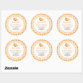 Homemade Peach Chutney Jar Label ラウンドシール (シート)