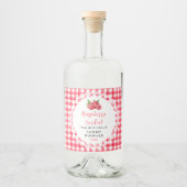 Homemade Raspberry Cordial Bottle Label リキュールボトルラベル (正面)