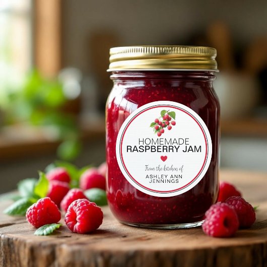 Homemade Raspberry Jam Label | From the Kitchen Of ラウンドシール