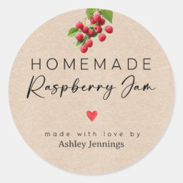 Homemade Raspberry Jam Labels | Made with Love ラウンドシール