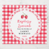 Homemade Raspberry Lemonade Label リキュールボトルラベル (シングルラベル)
