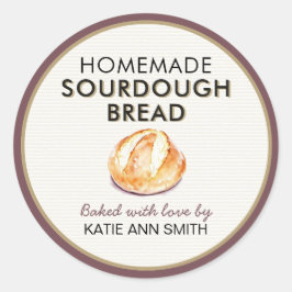 Homemade Sourdough Bread Label Stickers for Bakery ラウンドシール