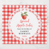 Homemade Spiced Apple Cider Label リキュールボトルラベル (シングルラベル)