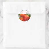 Homemade Strawberry Jam Jar Label ラウンドシール (バッグ)