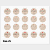 Homemade Strawberry Jam Label Canning Stickers ラウンドシール (シート)