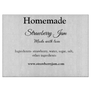 Homemade strawberry jam made with love add text we カッティングボード