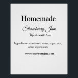 Homemade strawberry jam made with love add text we ポスター<br><div class="desc">Design</div>