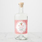 Homemade Strawberry Liqueur Label リキュールボトルラベル (正面)