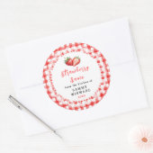 Homemade Strawberry Sauce Label ラウンドシール (封筒)
