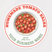 Homemade Tomato Salsa Product Label Waterproof ラベル (デザイン2)