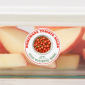 Homemade Tomato Salsa Product Label Waterproof ラベル (貼付)