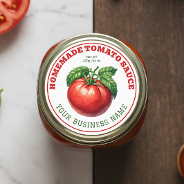 Homemade Tomato Sauce Canning Product Label ラベル