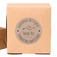Homemade with Love | Kraft Paper Thank You
