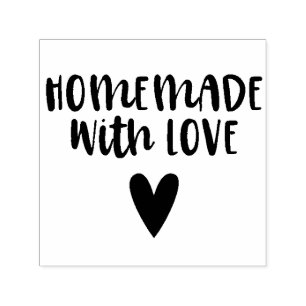 Homemade with Love Scriptハート セルフインキングスタンプ