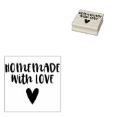Homemade with Love Scriptハート ラバースタンプ (押印)
