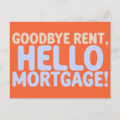 Homeownerユニーク新おもしろいしいアドレスの移動 案内ポストカード (正面)