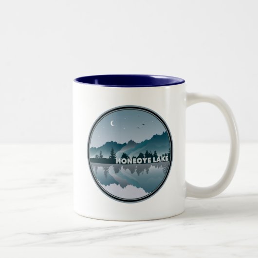 Homeoye Lake New York Reflection ツートーンマグカップ (右)