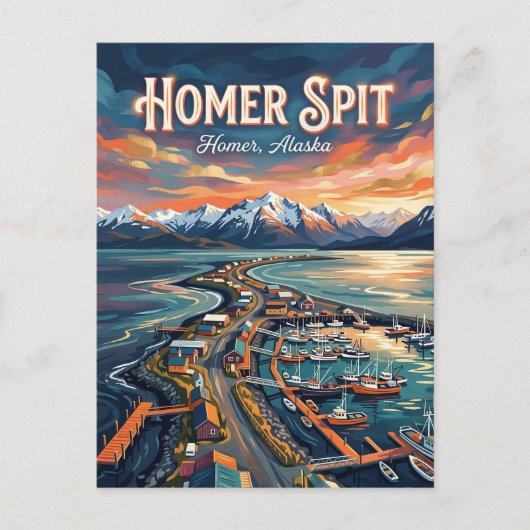 Homer Spit Alaska Postcard ポストカード (正面)