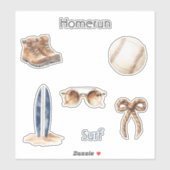 Homerun Baseball Surfing シール (シート)
