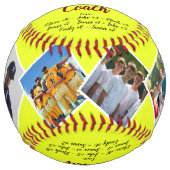 Homerun Coach Thank You Gift写真とカスタム名前 ソフトボール (正面)