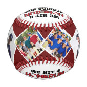 Homerun Coach Thank You Gift写真とカスタム名前 野球ボール (裏面)